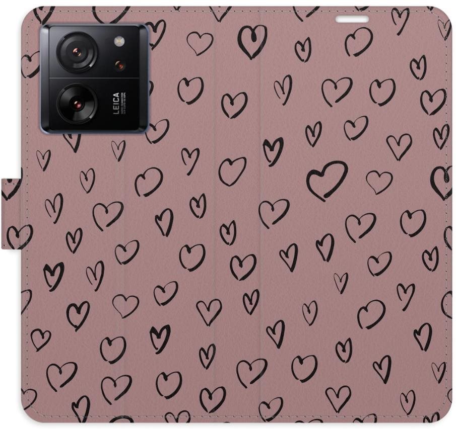 iSaprio Flip puzdro Heart Dark 02 na Xiaomi 13T/13T Pro
