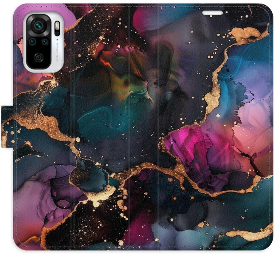 iSaprio Flip puzdro Dark Marble pre Xiaomi Redmi Note 10 / Note 10S