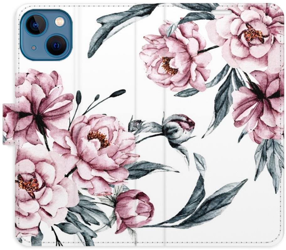 iSaprio flip puzdro Pink Flowers na iPhone 13