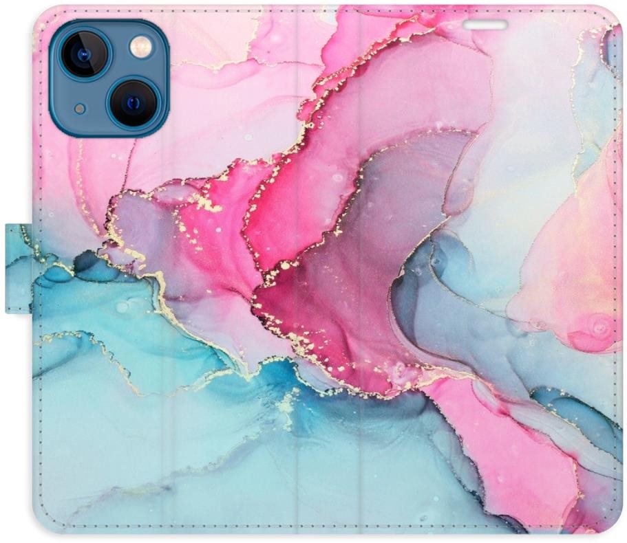 iSaprio flip puzdro PinkBlue Marble na iPhone 13 mini