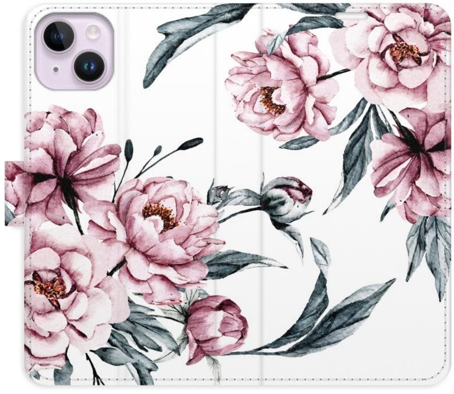 iSaprio flip puzdro Pink Flowers pre iPhone 14 Plus
