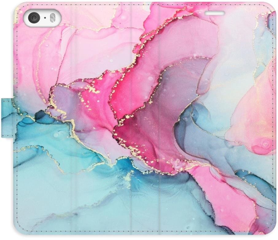 iSaprio flip puzdro PinkBlue Marble na iPhone 5/5S/SE