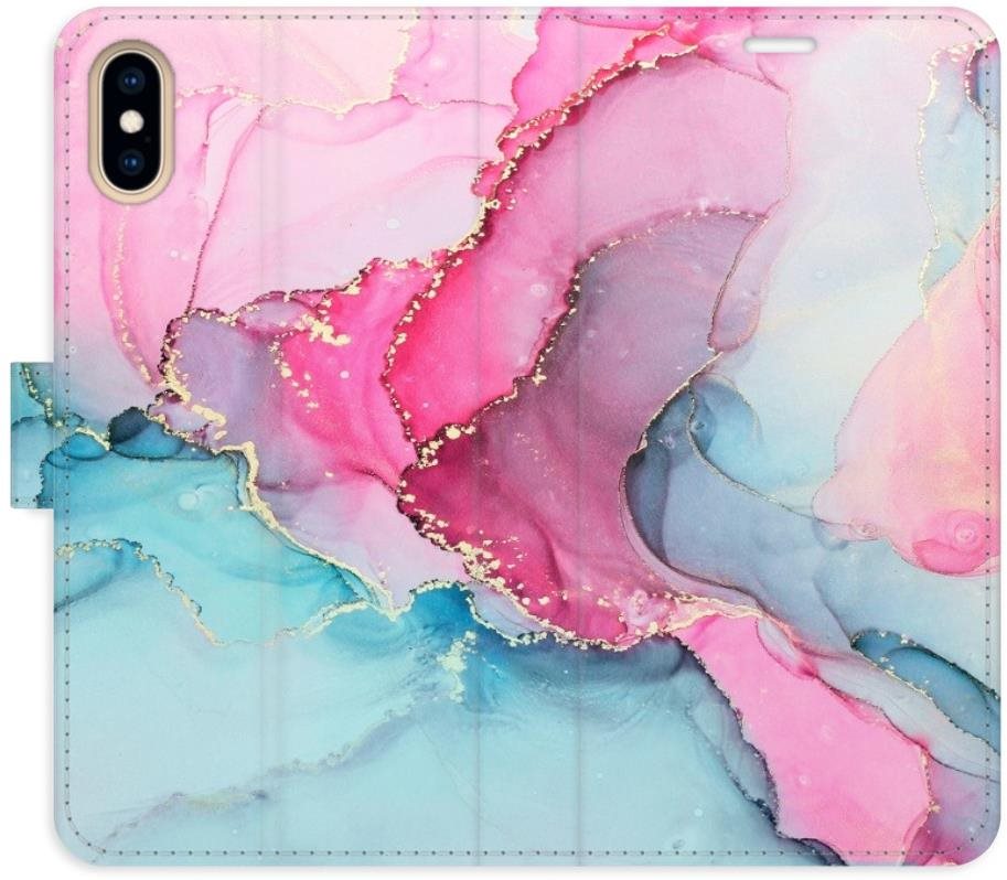 iSaprio flip puzdro PinkBlue Marble na iPhone X/XS