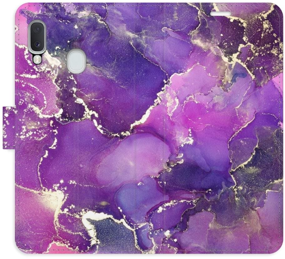 iSaprio flip puzdro Purple Marble na Samsung Galaxy A20e