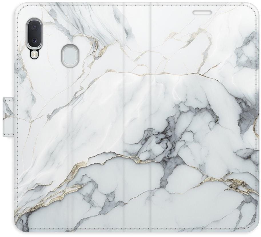 iSaprio flip puzdro SilverMarble 15 pre Samsung Galaxy A20e