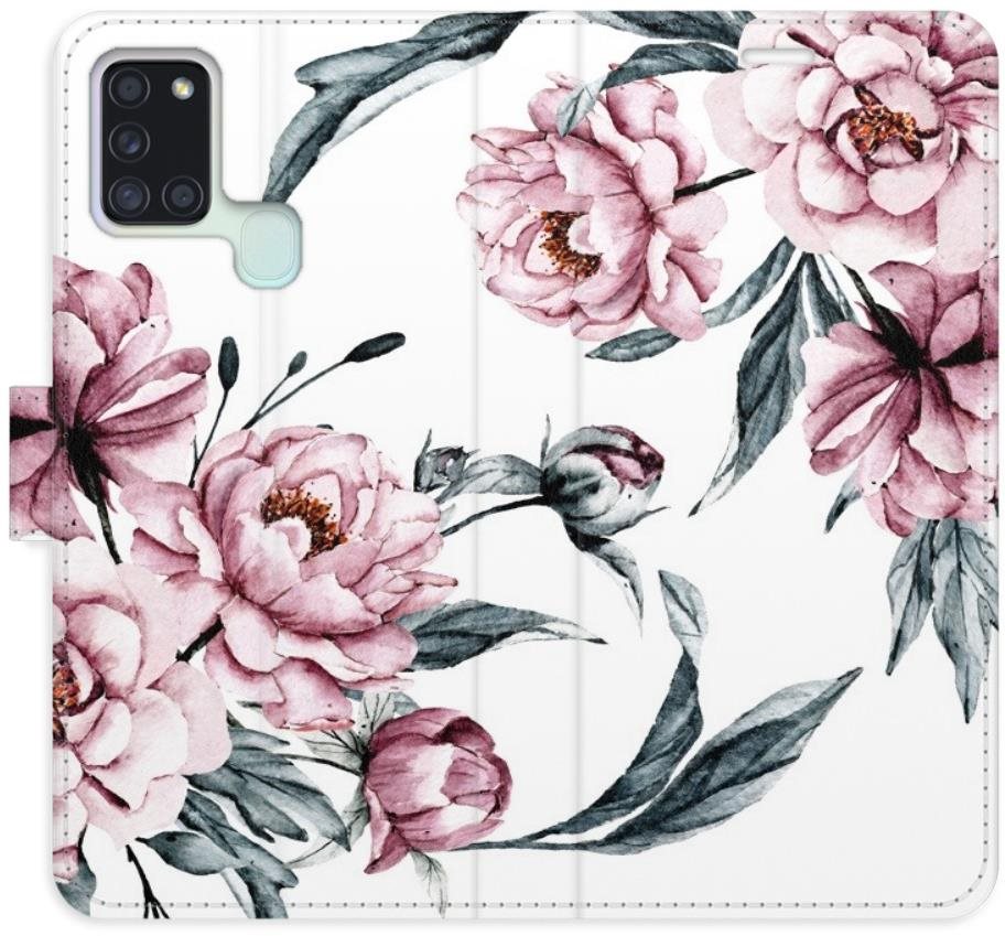 iSaprio flip puzdro Pink Flowers na Samsung Galaxy A21s