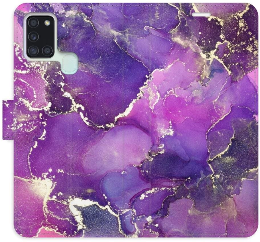 iSaprio flip puzdro Purple Marble pre Samsung Galaxy A21s