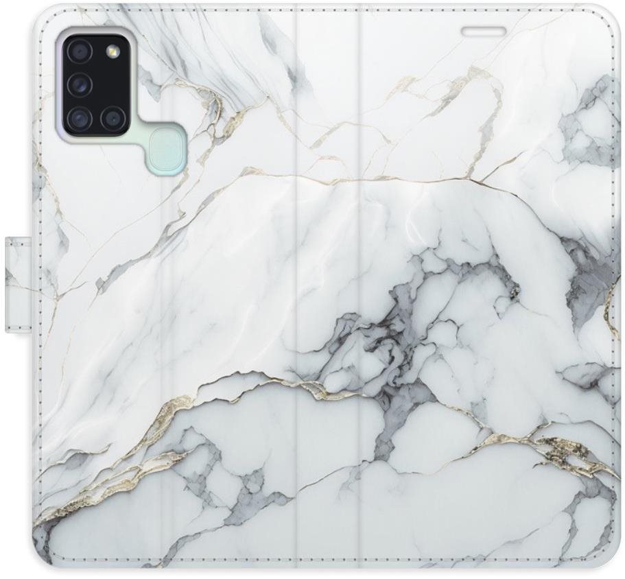 iSaprio flip puzdro SilverMarble 15 pre Samsung Galaxy A21s