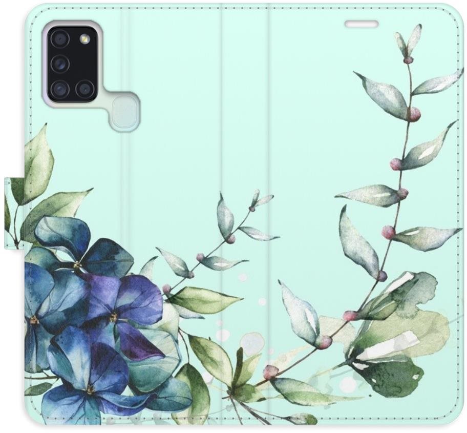 iSaprio flip puzdro Blue Flowers pre Samsung Galaxy A21s