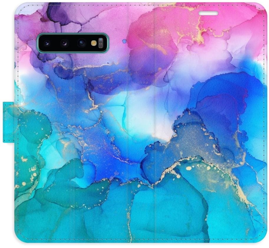 iSaprio flip puzdro BluePink Paint na Samsung Galaxy S10
