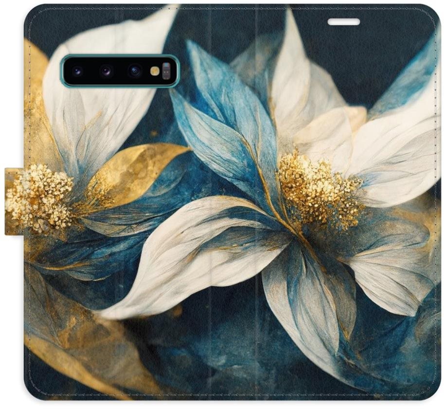 iSaprio flip puzdro Gold Flowers na Samsung Galaxy S10