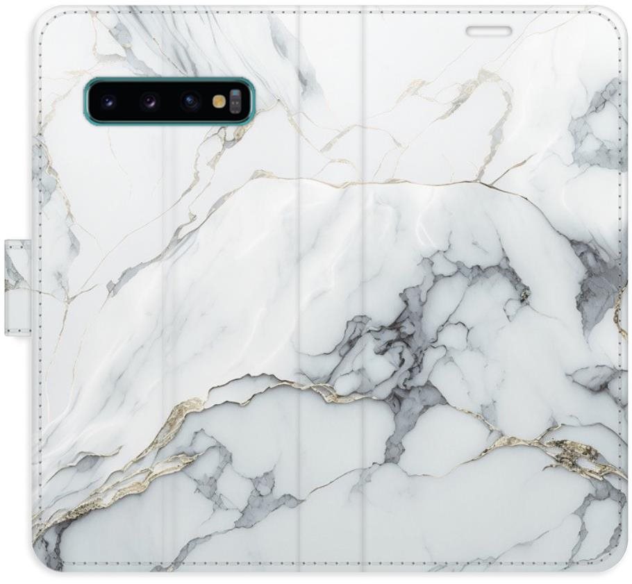 iSaprio flip puzdro SilverMarble 15 pre Samsung Galaxy S10