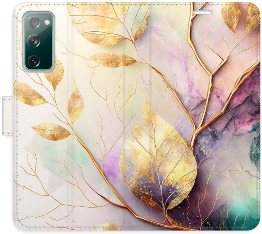 iSaprio flip puzdro Gold Leaves 02 pre Samsung Galaxy S20 FE