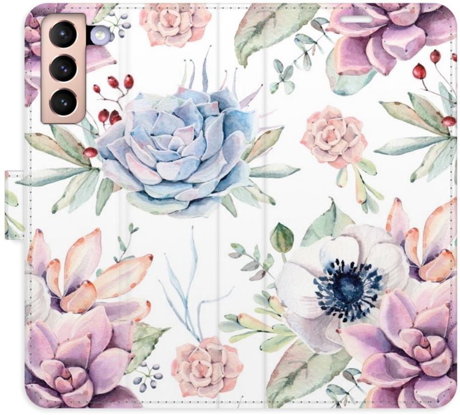 iSaprio flip puzdro Succulents Pattern na Samsung Galaxy S21