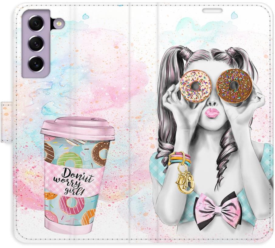 iSaprio flip puzdro Donut Worry Girl pre Samsung Galaxy S21 FE 5G