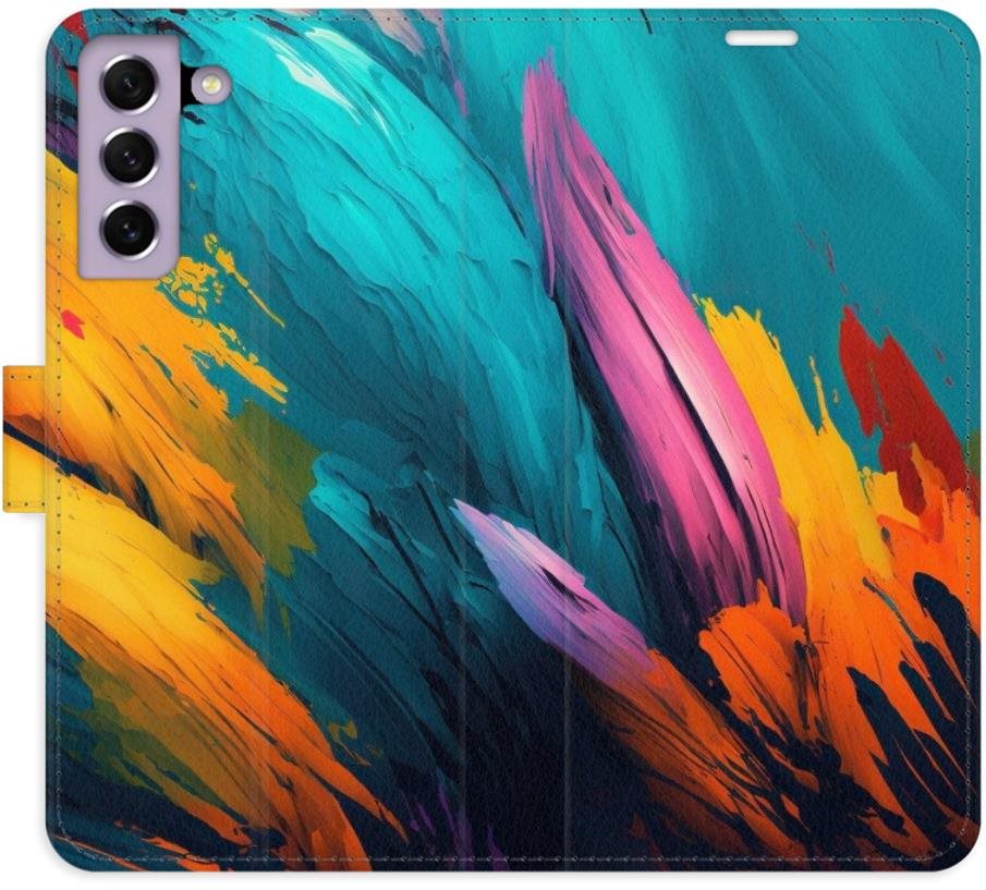 iSaprio flip puzdro Orange Paint 02 pre Samsung Galaxy S21 FE 5G