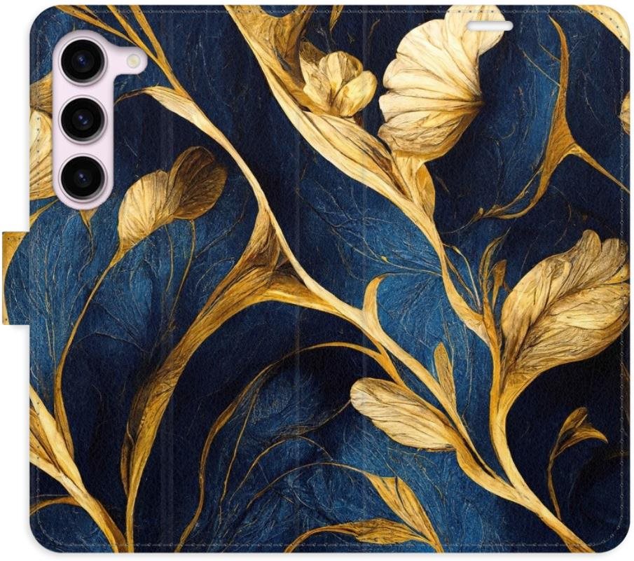 iSaprio flip puzdro GoldBlue pre Samsung Galaxy S23 5G