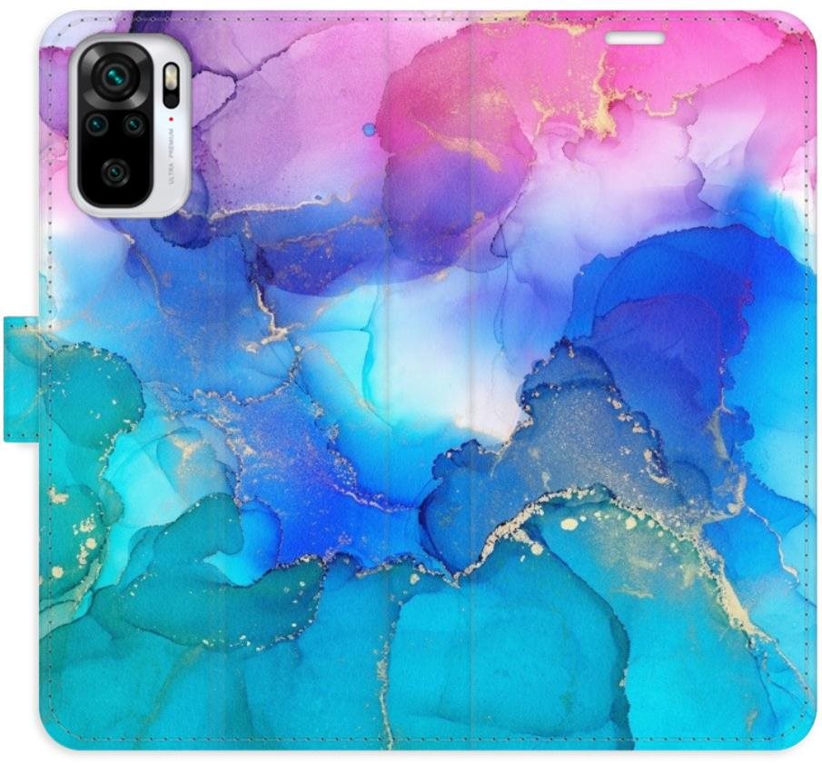 iSaprio flip puzdro BluePink Paint na Xiaomi Redmi Note 10/Note 10S