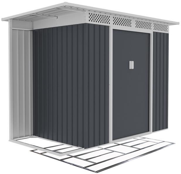 IWHome Domček záhradný HYPNOS A, antracit + podlahová konštrukcia HYPNOS A