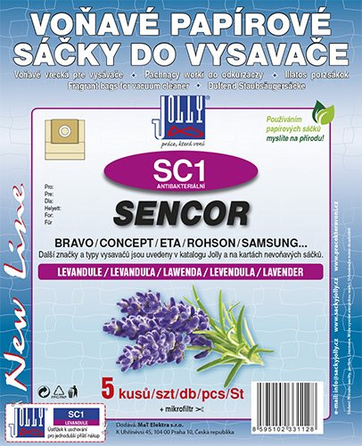 Vrecká do vysávača SC1 – vôňa Levandule