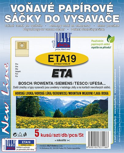 Vrecká do vysávača ETA19 – vôňa Horská lúka