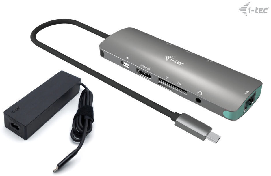 i-tec USB-C Metal Nano Docking Station 4K HDMI LAN s PD 100 W + i-tec Universal Charger 100 W