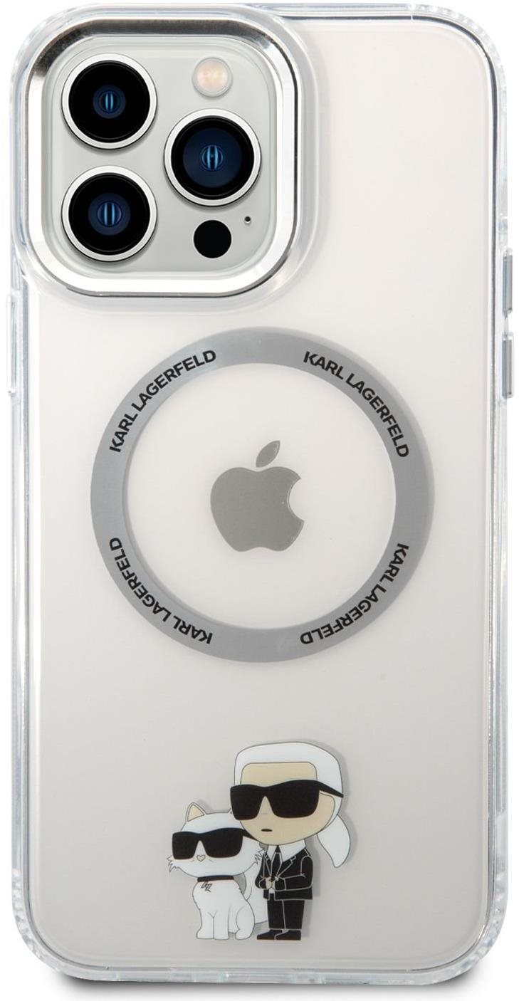 Karl Lagerfeld IML Karl and Choupette NFT MagSafe Zadný Kryt na iPhone 13 Pro Max Transparent