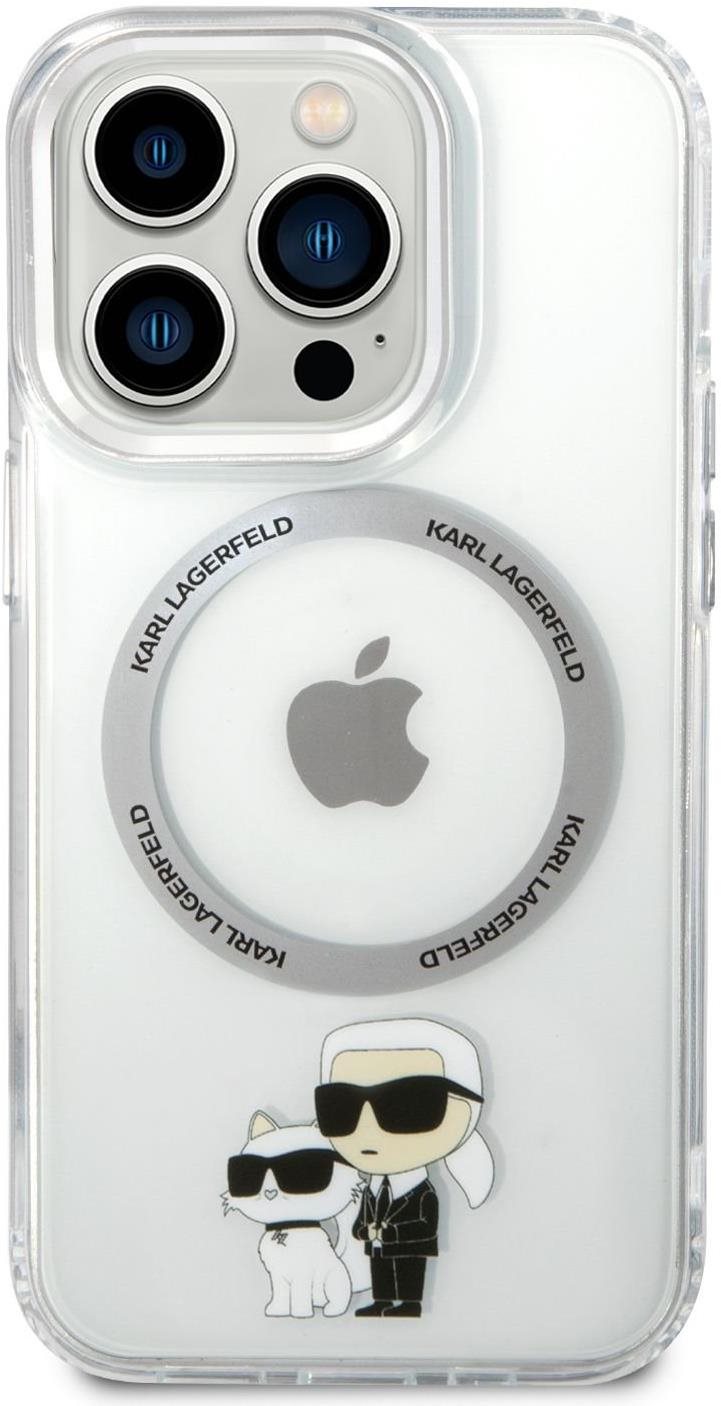 Karl Lagerfeld IML Karl and Choupette NFT MagSafe Zadný Kryt na iPhone 14 Pro Transparentný