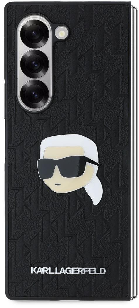 Karl Lagerfeld PU Saffiano Monogram Karl Head Zadný Kryt na Samsung Galaxy Z Fold6 Black