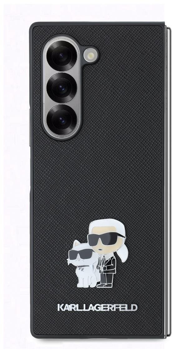 Karl Lagerfeld PU Saffiano Karl and Choupette Zadný Kryt pre Samsung Galaxy Z Fold6 Black