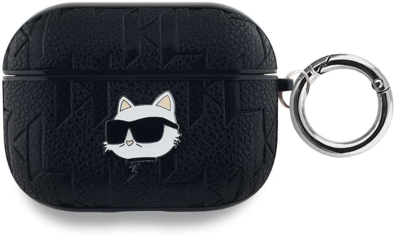 Karl Lagerfeld PU Embossed Choupette Head Puzdro na AirPods Pro Black