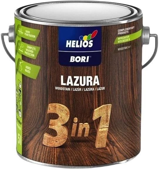 Kansai Helios Bori lazúra 3in1, 5 l, odtieň 3 Teak