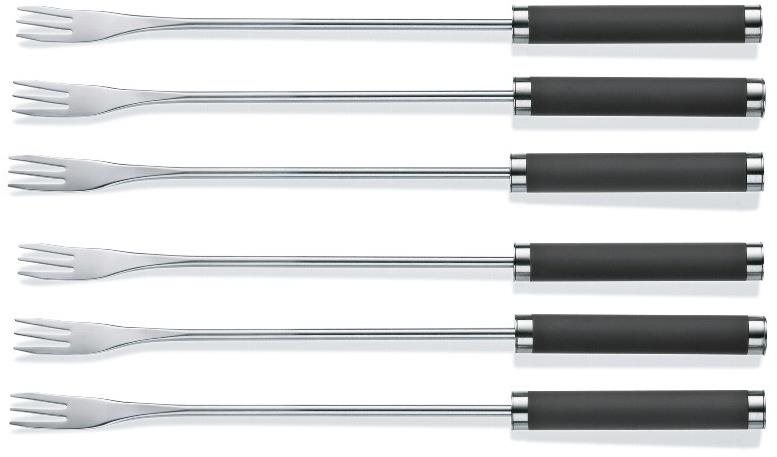 KELA Fondue vidlička Meyrin 6 ks nerez/silikón antracit