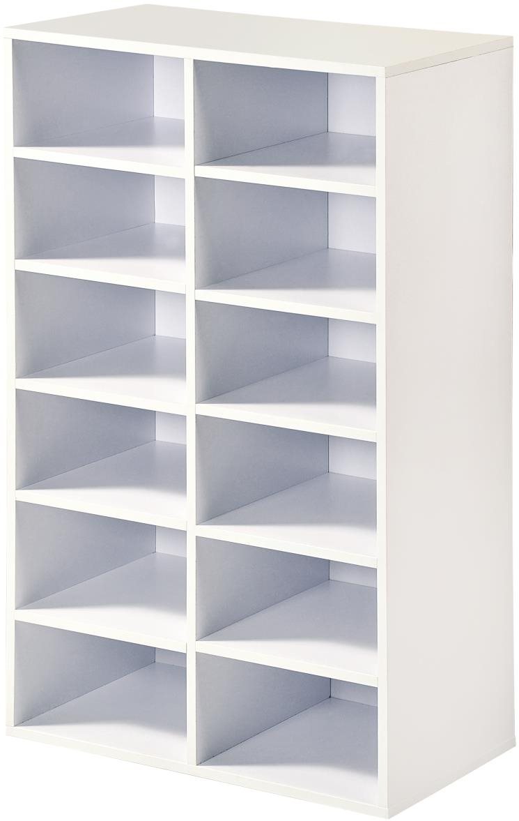 Kesper Univerzálny policový regál, biely korpus, 51,5 × 87 × 29,5 cm
