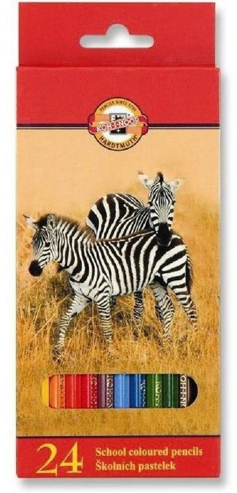 Koh-i-noor 3554/24 – školské pastelky Zebra – 24 ks