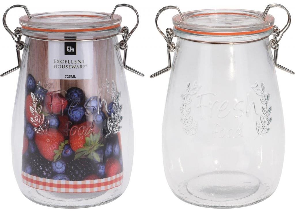 Koopman – Sklenená dóza s tesnením, 725 ml