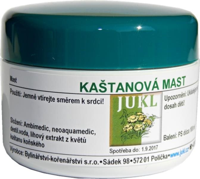 Jukl gaštanová masť – kŕčové žily, zápaly žíl, trombózy