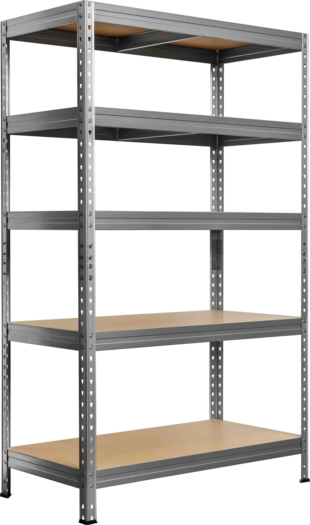 Regál PRAKTIK 1 800 × 1 200 × 450 / 5 pozinkované, 275 kg