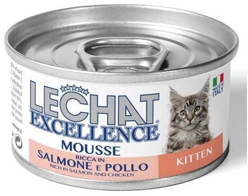 Monge Lechat Excellence Mousse Pena s lososom a kuracím mäsom pre mačiatka 85g