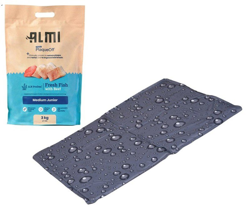 ALMI Medium Junior 3kg + chladiaca podložka 70 × 50 cm