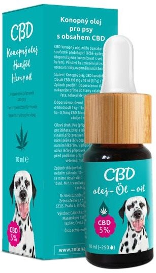 Zelená Země CBD olej pre zvieratá 5 %, 10 ml