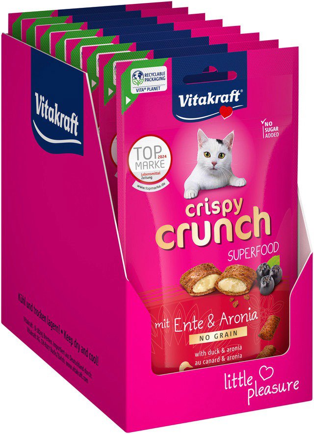 Vitakraft Crispy Crunch, kačica a arónia 8 × 60 g
