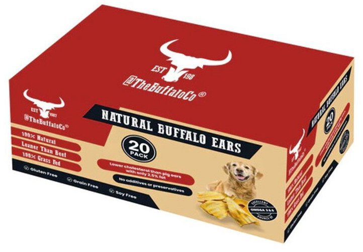 The Buffalo Sušené byvolie uši – 20 kusov