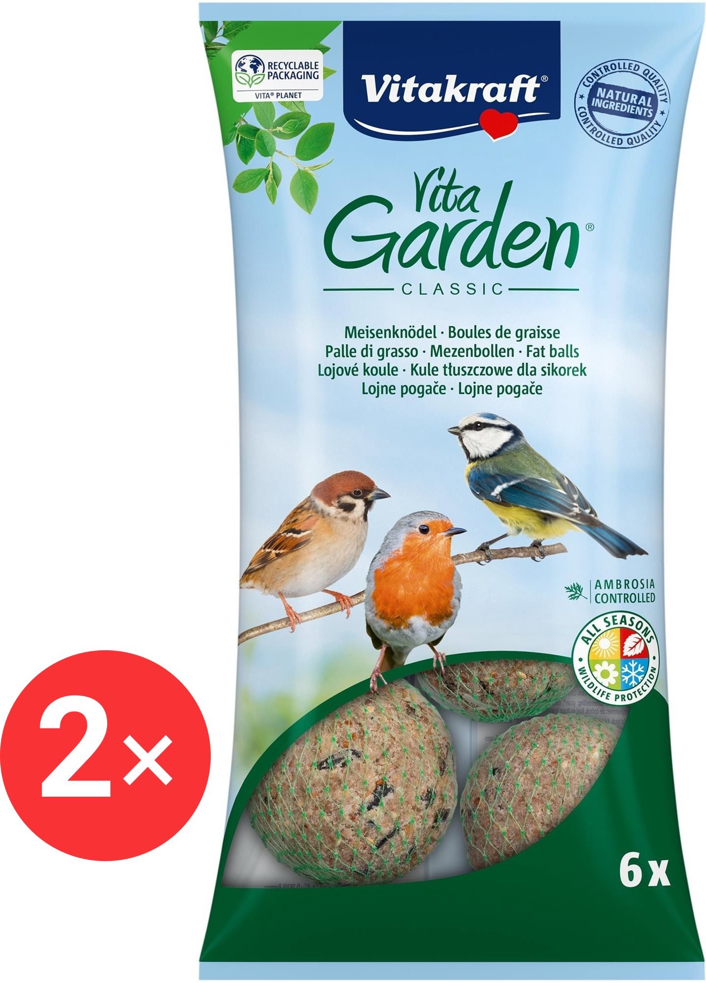 Vitakraft Vita Garden Lojové gule 2× 6 ks