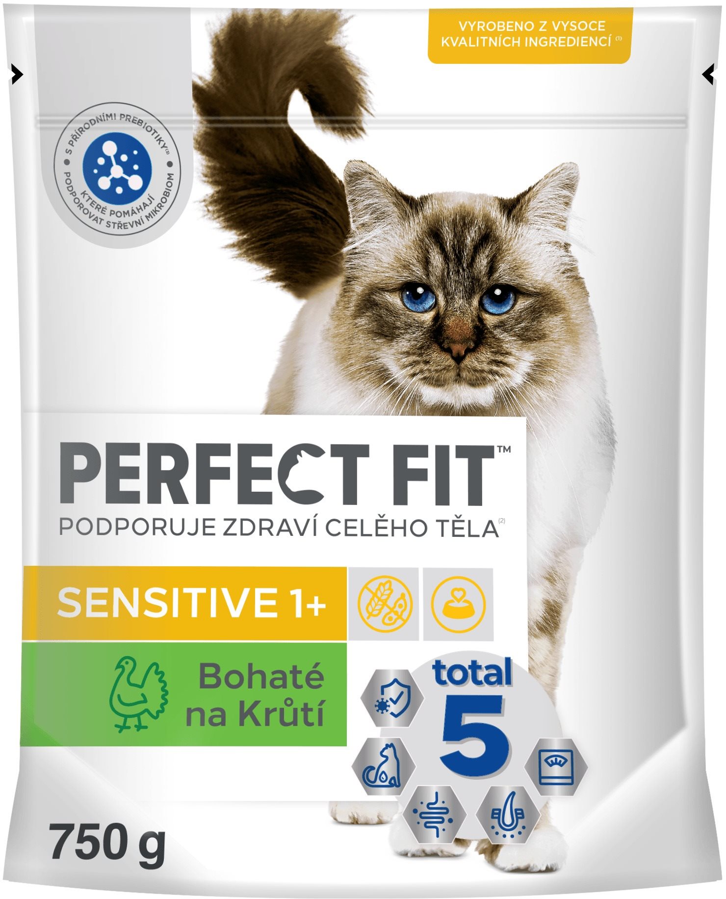 Perfect Fit granule Sensitive s morčacím mäsom 750 g