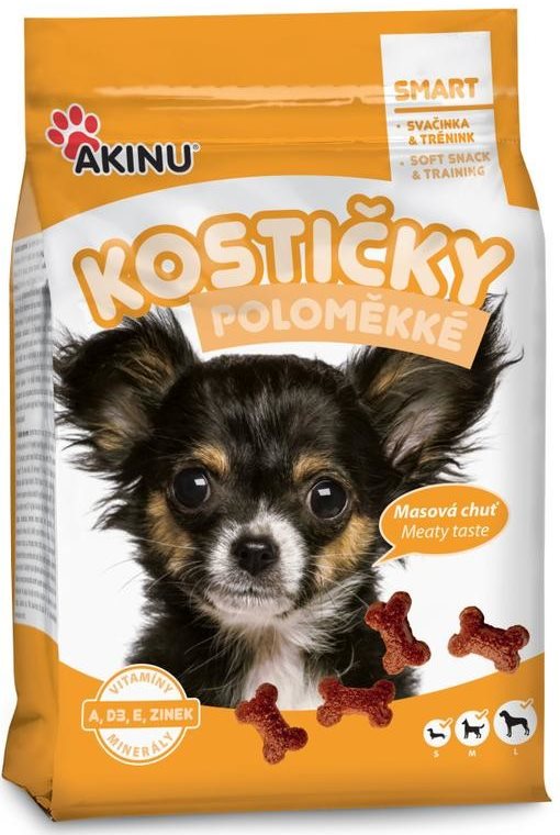 Akinu Kostičky pre psy polomäkké 500 g