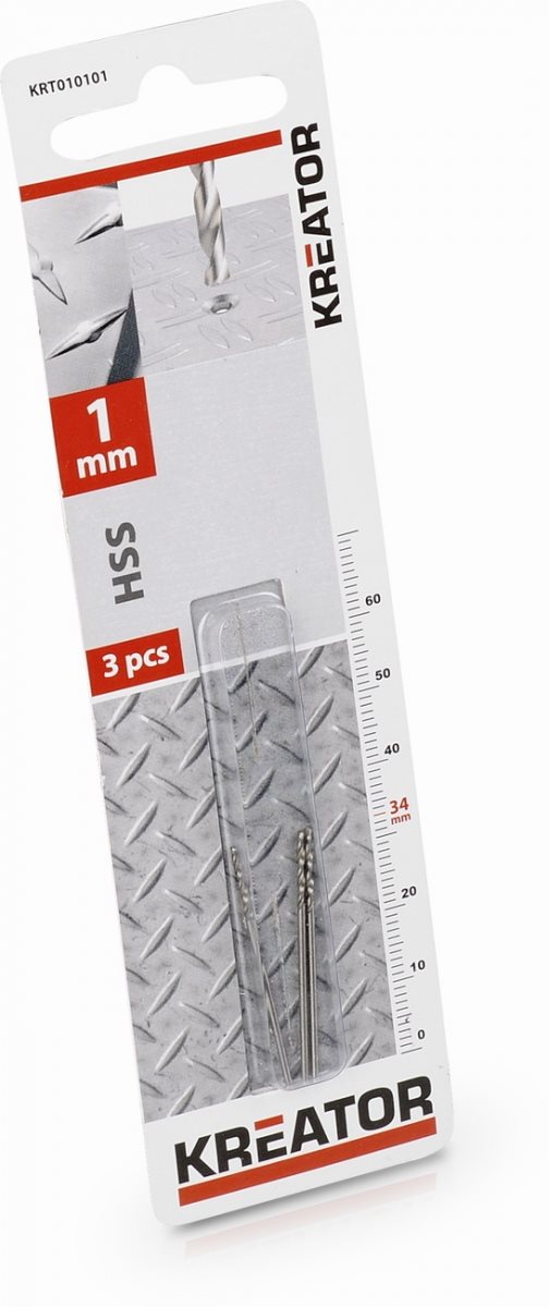 Kreator Vrták do kovu 1 mm HSS