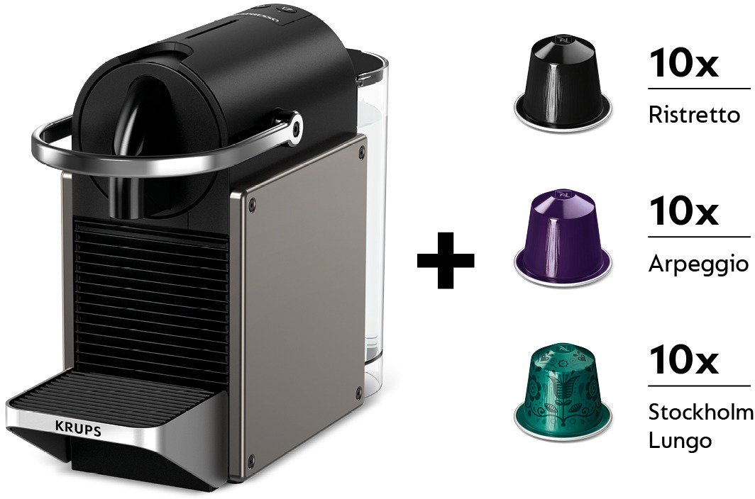 NESPRESSO Krups Pixie Titan XN306T10P sada