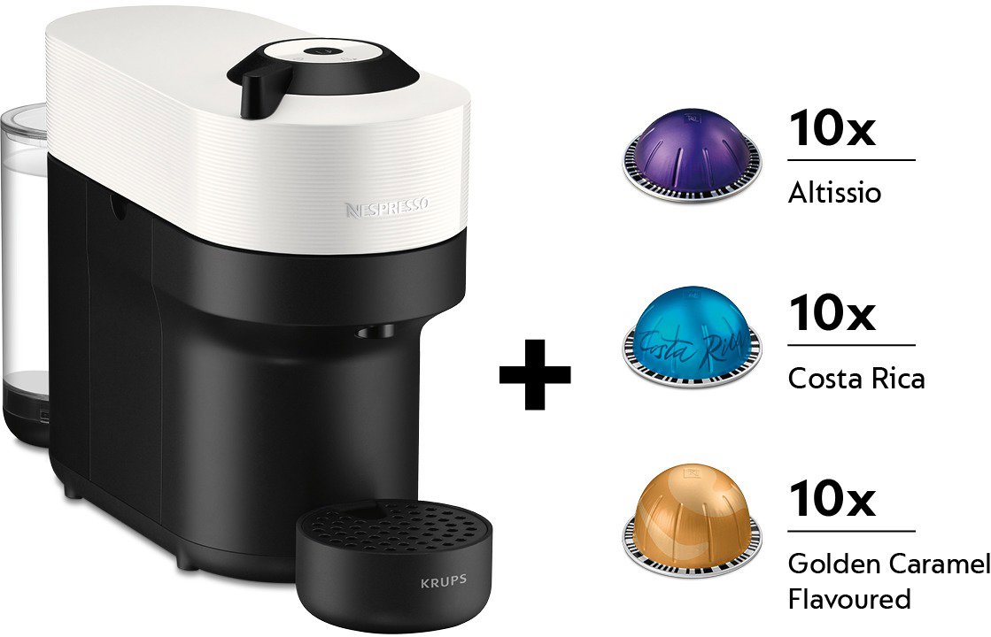 NESPRESSO Krups Vertuo Pop Coconut White XN920110P sada