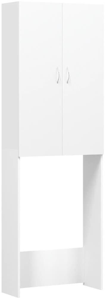 SHUMEE Skrinka nad práčku biela 64 × 25,5 × 190 cm